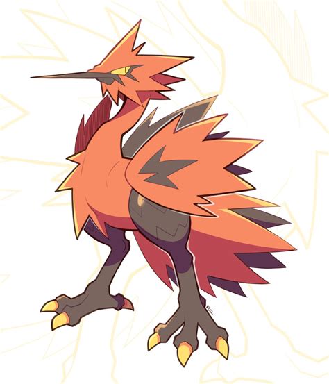 Pokemon Kleurplaat Galarian Zapdos - Nathaniel Newcomer Kleurplaten