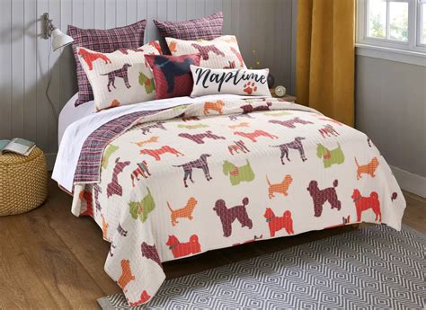 13 Cozy Dog Print Sheets For Super Snuggly Bed Time | Bedding sets, Quilt sets, Plaid bedding