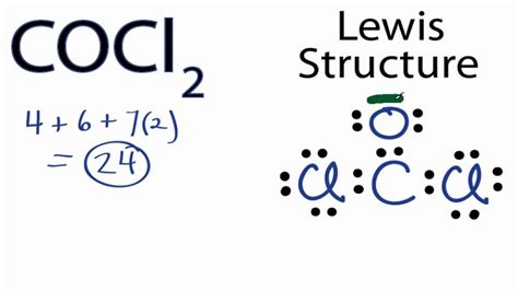 COCl2 Lewis Structure - How to Draw the Lewis Structure for COCl2 - YouTube