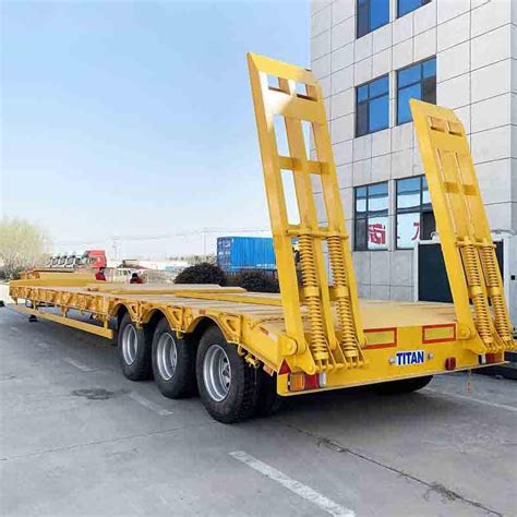 Low Bed Trailer 80 Tons Capacity for Carry a Crawler Crane - TITAN Vehicle