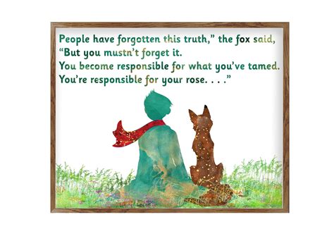 The Little Prince Fox Quote Instant Download Inspirational - Etsy Australia