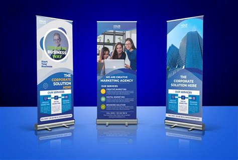 Professional Corporate Roll Up Banner Design 2020 with 3 concepts Stock ...