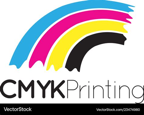 Cmyk printing logo icon graphic design template Vector Image