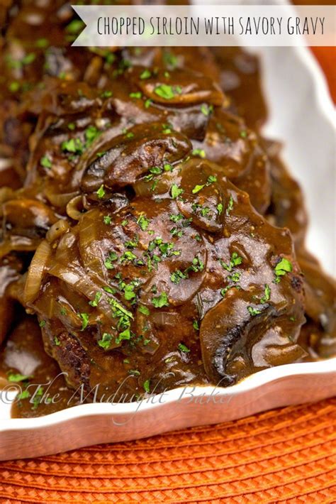 Chopped Sirloin Patties with Savory Gravy - The Midnight Baker