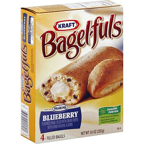 Kraft Bagel-Fuls Blueberry Filled Bagels 4 ct Box | Shop | Foodtown