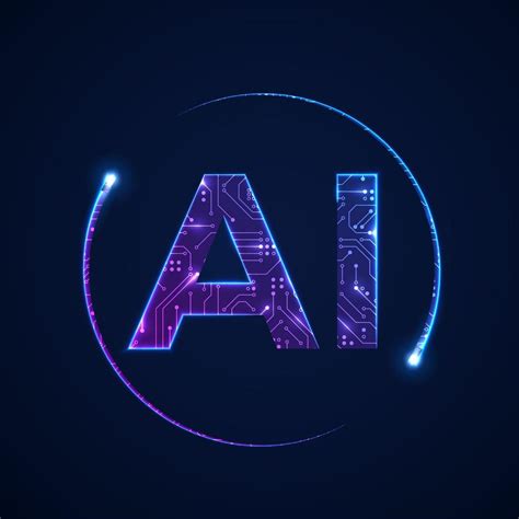 Artificial intelligence concept. Circuit board background with AI logo ...