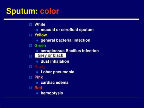 What do sputum colors mean – The Meaning Of Color