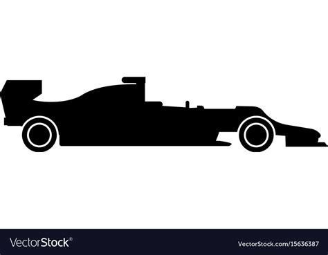 Silhouette of a racing car the black color icon Vector Image