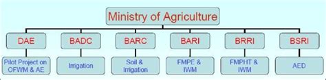 18: Organizational structure of Ministry of Agriculture, Bangladesh ...