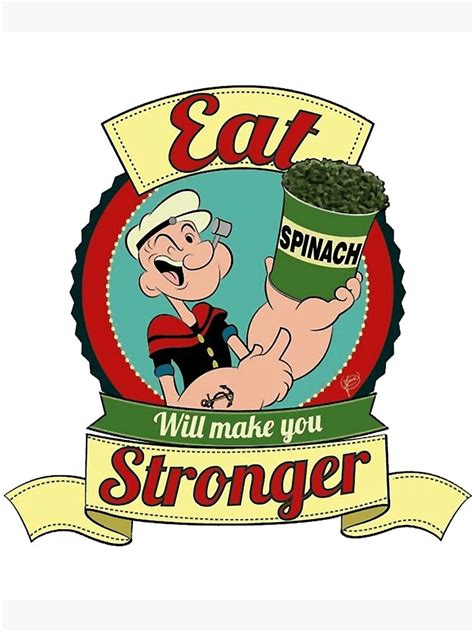 "Popeye Spinach Logo" Poster by DemiaMancini | Redbubble