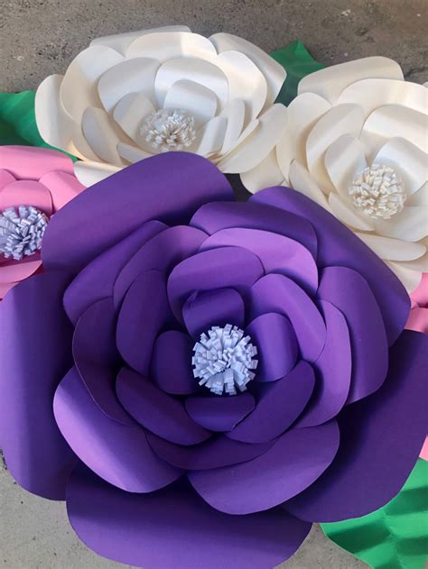 Paper Flower Set Birthday Paper Flower Paper Flower - Etsy