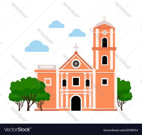 San agustin church Royalty Free Vector Image - VectorStock