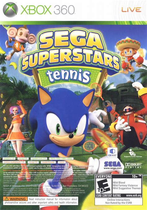 X360 Sega Superstars Tennis Xbox Live Arcade Combo Xbox 360 game