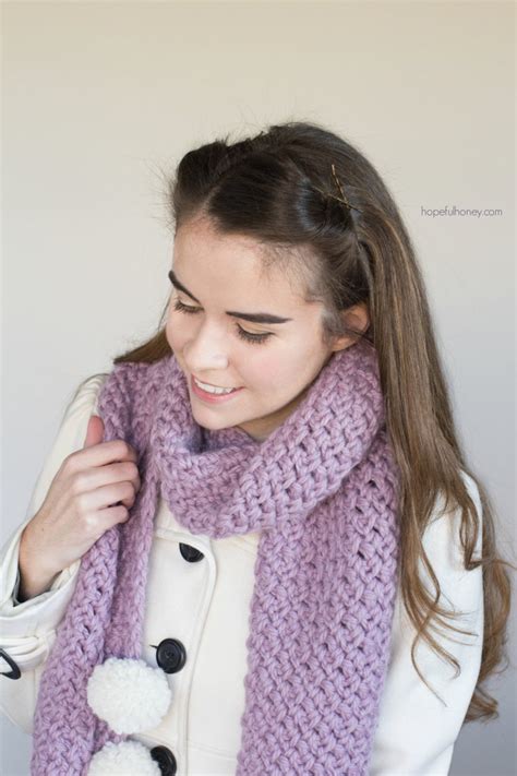 CROCHET PATTERN Wisteria Vine Scarf Chunky Pompom Scarf - Etsy