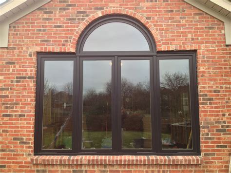 Black Casement Windows | Black Casement Window Circle Top | Brick ...