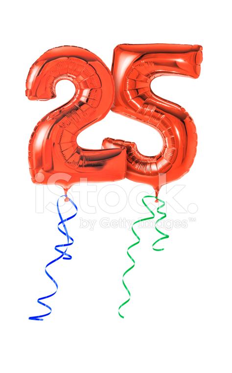 Red Balloons With Ribbon Number 25 stock photos - FreeImages.com