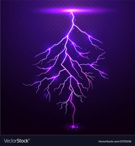 Lightning of blue with a black background Vector Image