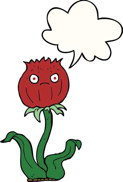 cartoon thistle and speech bubble 11938524 Vector Art at Vecteezy