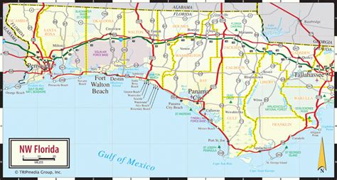 Florida Panhandle Map With Cities | Printable Maps