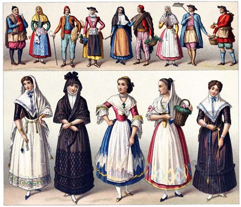 Historical Folk Costumes of the Balearic and Pitiusan Islands. | Traditional spanish clothing ...