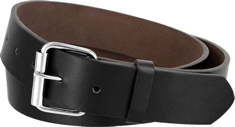 Belts.com Men's Genuine Leather Belt With Silver Buckle : Amazon.co.uk: Clothing