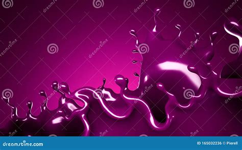 Splash of Paint. 3d Illustration, 3d Rendering Stock Illustration ...