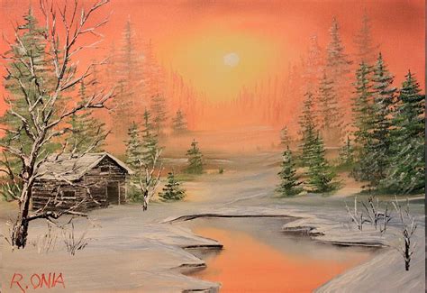 Winter Scene 2 Painting by Remegio Onia - Pixels