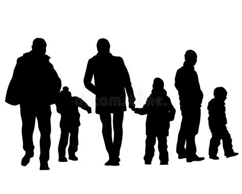 Silhouette Family Six People Stock Illustrations – 76 Silhouette Family Six People Stock ...