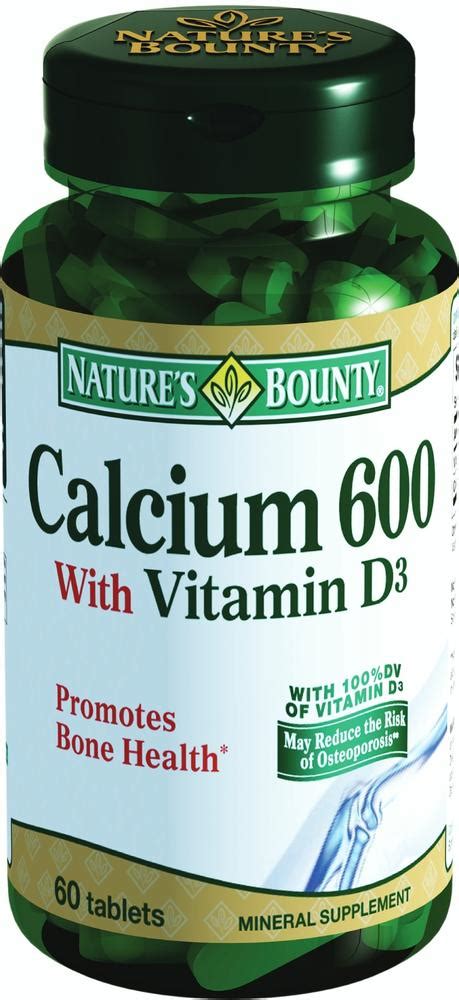 Natures bounty Calcium 600 Vitamin d tab 60 pcs | PharmRu: Worldwide ...