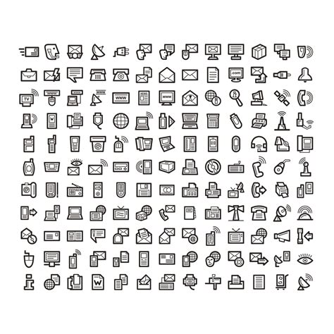 Information main or electronice mail Line Icon Set 14468160 Vector Art at Vecteezy