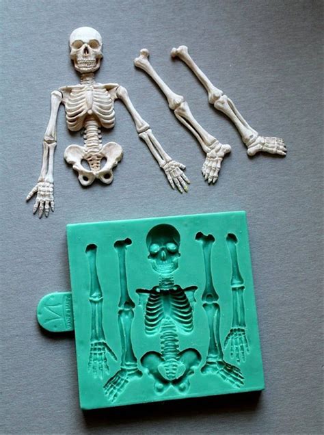 Handmade Clay Resin Moulds Skeleton Halloween Skeleton Body | Etsy in 2021 | Molding clay ...