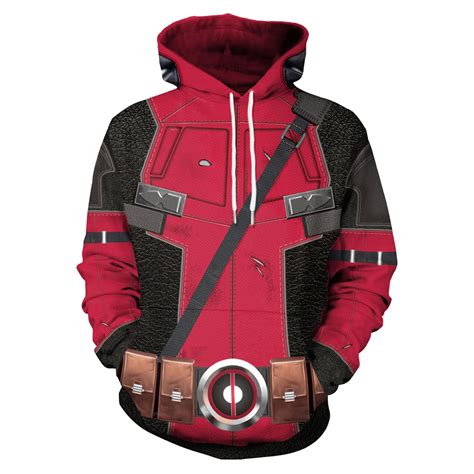 Hoodies Deadpool 3D Print Hoodies with Hat Men Hoodie Loose Hooded ...