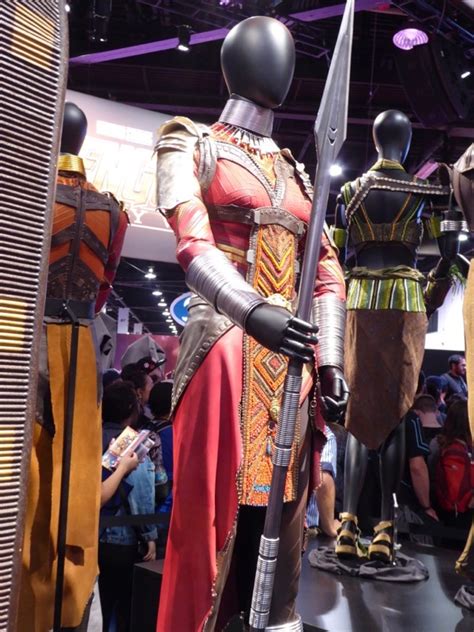 Hollywood Movie Costumes and Props: Black Panther cast film costumes on display at D23 Expo 2017 ...