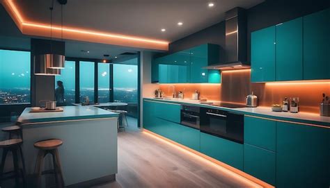 Premium Photo | Modern creative interior art kitchen design