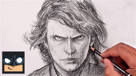 How To Draw Anakin Skywalker | Star Wars Sketch Tutorial | Easy ...