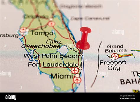 West Palm Beach map. West Palm Beach pin map. Close up of West Palm ...