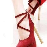» Red Designer Bridal Shoes, Sizzler Red Satin Embellished at In Seven ...