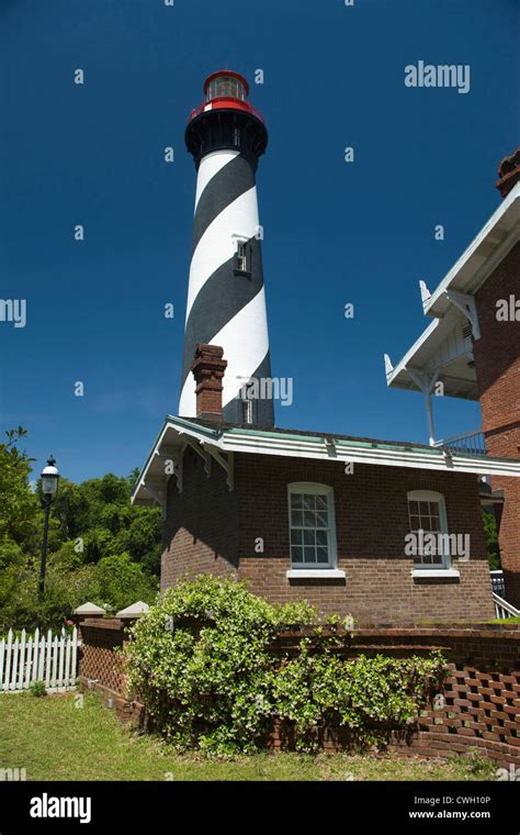 ANASTASIA ISLAND LIGHTHOUSE MUSEUM ST AUGUSTINE FLORIDA USA Stock Photo ...