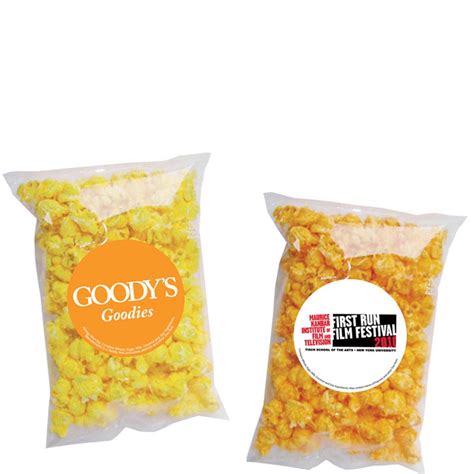 Custom Labeled Gourmet Popcorn Bags