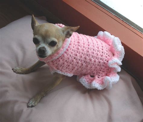 PDF Crochet Pattern Cha-Cha Dog Sweater Dress by ozarknomad