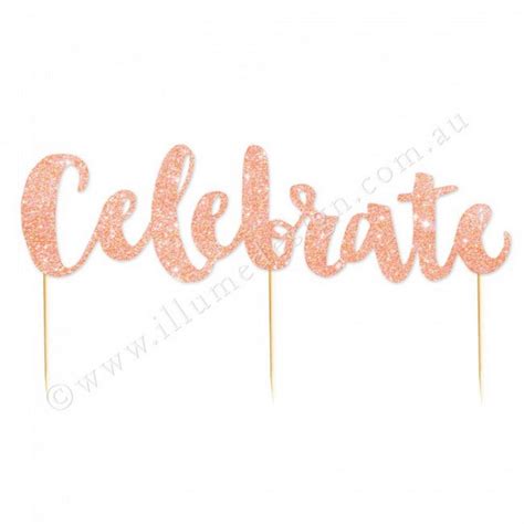 "Celebrate" Rose Gold Cake Topper | The Little Event Co.