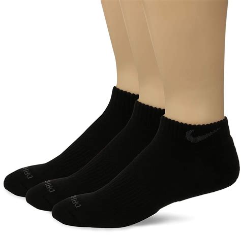 Nike - Nike Dri-FIT Half Cushion Low Cut Socks - 3 Pair (Large (shoe size 8-12), BLACK//FLINT ...