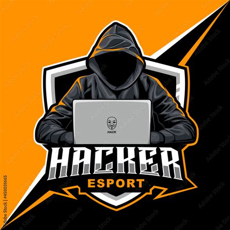 hacker mascot illustration for sports and esports logo Stock Vector | Adobe Stock