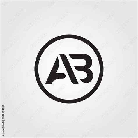 AB letter Type Logo Design. AB Logo vector Template. Creative ab logo. letter ab logo. Stock ...