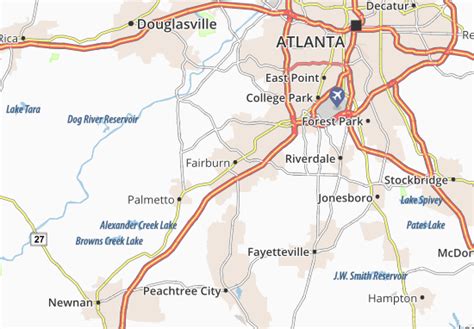 MICHELIN Fairburn map - ViaMichelin