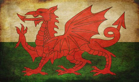 flag, Wales, UK, British, dragon, simple background, minimalism | 2000x1187 Wallpaper - wallhaven.cc