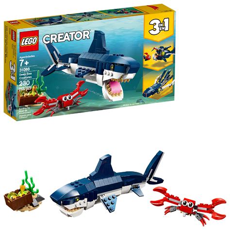 LEGO Creator 3in1 Deep Sea Creatures 31088 Sea Animal Toy Building Kit - Walmart.com - Walmart.com