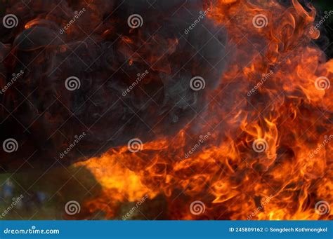 Fire and smoke background stock photo. Image of smoky - 245809162