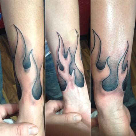 Flame Wrist Tattoos For Men