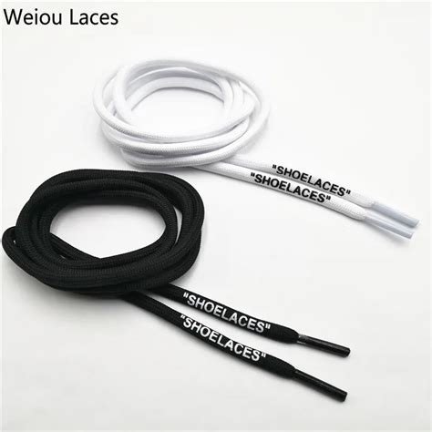 Aliexpress.com : Buy (30Pairs/Lot)Weiou Black Round Shoe Laces White ...